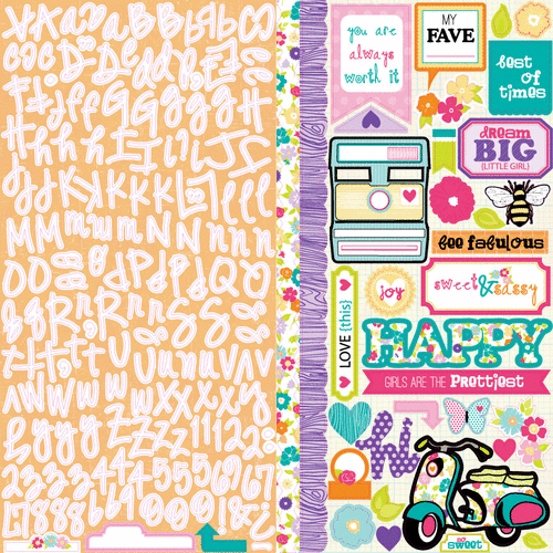 Queen and Company - Girl Collection - 12 x 12 Cardstock Stickers