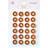 Queen and Company - Bling - Self Adhesive Rhinestones - Donuts - Orange