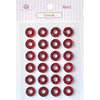 Queen and Company - Bling - Self Adhesive Rhinestones - Donuts - Red