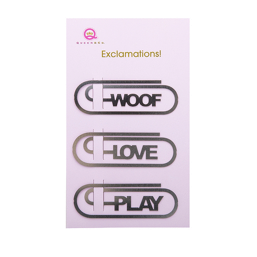 Queen and Company - Pet Collection - Exclamations - Metal Paper Clips