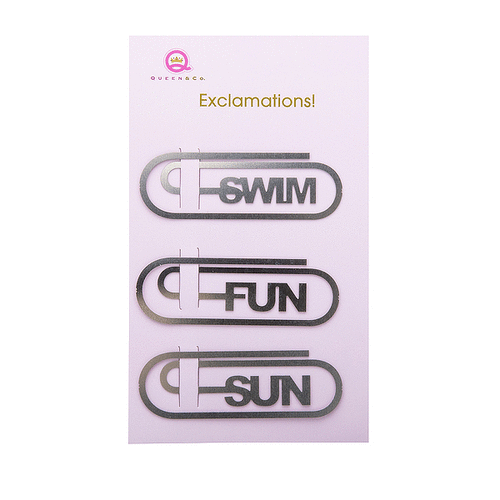 Queen and Company - Summer Collection - Exclamations - Metal Paper Clips