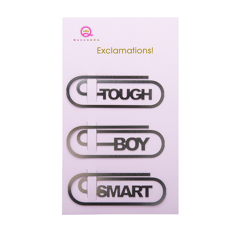 Queen and Company - Boy Collection - Exclamations - Metal Paper Clips