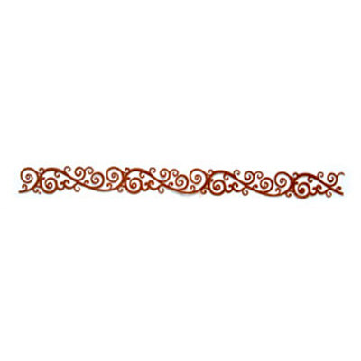 Queen and Company - Self Adhesive Felt Fusion Border - Scroll - Brown