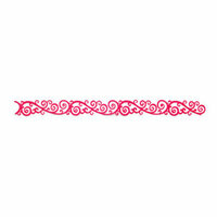 Queen and Company - Self Adhesive Felt Fusion Border - Scroll - Hot Pink