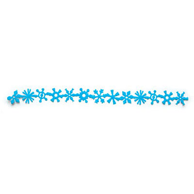 Queen and Company - Self Adhesive Felt Fusion Border - Christmas - Snowflake - Light Blue