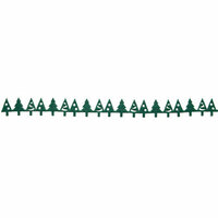 Queen and Company - Self Adhesive Felt Fusion Border - Christmas Tree - Green