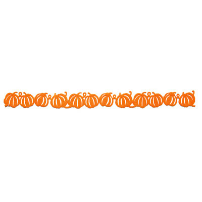 Queen and Company - Self Adhesive Felt Fusion Border - Halloween - Pumpkin - Orange
