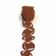 Queen and Company - Self Adhesive Felt Fusion Ribbon - 1.6 Inches - Football - Brown