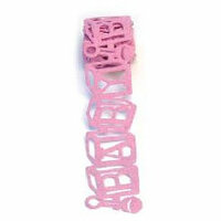 Queen and Company - Self Adhesive Felt Fusion Ribbon - 1.6 Inches - Blocks - Pink, CLEARANCE