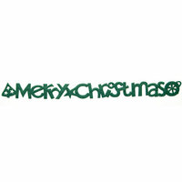 Queen and Company - Self Adhesive Felt Fusion Border - Merry Christmas - Green