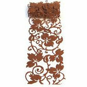 Queen and Company - Self Adhesive Felt Fusion Ribbon - 4.7 Inches - Vines - Chocolate