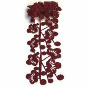 Queen and Company - Self Adhesive Felt Fusion Ribbon - 4.7 Inches - Asia - Burgundy