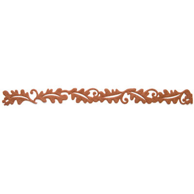 Queen and Company - Self Adhesive Felt Fusion Border - Leaves - Brown