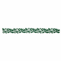 Queen and Company - Self Adhesive Felt Fusion Border - Christmas Bow - Green, CLEARANCE