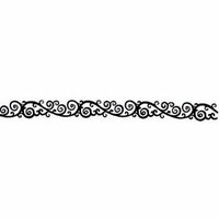 Queen and Company - Formal Collection - Self Adhesive Felt Fusion Border - Classic Scroll - Black