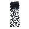 Queen and Company - Self Adhesive Felt Fusion Ribbon - 2.7 Inches - Scroll - Black