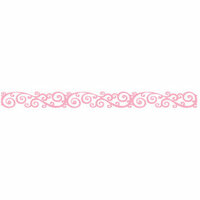 Queen and Company - Self Adhesive Felt Fusion Border - Classic Scroll - Pink