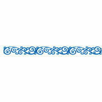 Queen and Company - Self Adhesive Felt Fusion Border - Classic Scroll - Blue