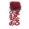 Queen and Company - Self Adhesive Felt Fusion Ribbon - 2.7 Inches - Christmas - Holiday - Red