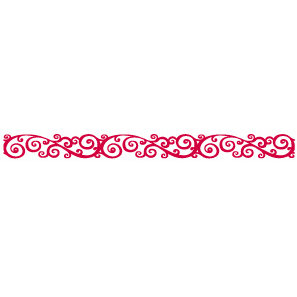 Queen and Company - Self Adhesive Felt Fusion Border - Classic Scroll - Red