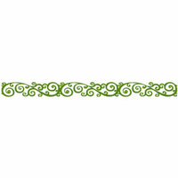 Queen and Company - Self Adhesive Felt Fusion Border - Classic Scroll - Moss