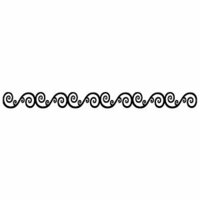 Queen and Company - Self Adhesive Felt Fusion Border - Scroll - Black