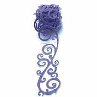 Queen and Company - Self Adhesive Felt Fusion Ribbon - 1.6 Inches - Scrolls - Purple