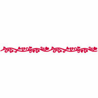Queen and Company - Self Adhesive Felt Fusion Border - Heart Vine - Red