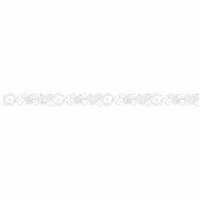 Queen and Company - Self Adhesive Felt Fusion Border - Flower - White