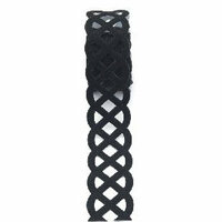 Queen and Company - Self Adhesive Felt Fusion Ribbon - 1.6 Inches - Celtic - Black