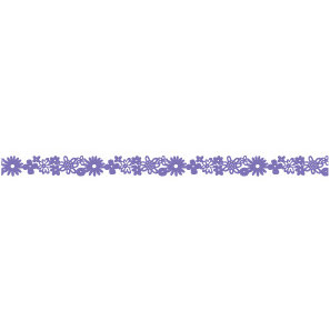 Queen and Company - Self Adhesive Felt Fusion Border - Flower - Purple