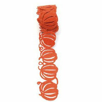 Queen and Company - Self Adhesive Felt Fusion Ribbon - 1.6 Inches - Halloween - Pumpkin