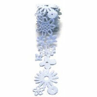Queen and Company - Self Adhesive Felt Fusion Ribbon - 1.6 Inches - Floral - White