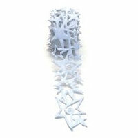 Queen and Company - Self Adhesive Felt Fusion Ribbon - 1.6 Inches - Star - White