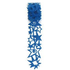Queen and Company - Self Adhesive Felt Fusion Ribbon - 1.6 Inches - Star - Blue