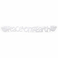 Queen and Company - Self Adhesive Felt Fusion Border - Peace on Earth - White