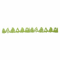 Queen and Company - Self Adhesive Felt Fusion Border - Holiday Tree - Moss