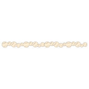 Queen and Company - Self Adhesive Felt Fusion Border - Baseball - Cream