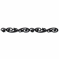 Queen and Company - Self Adhesive Felt Fusion Border - Floral Scroll - Black