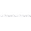 Queen and Company - Self Adhesive Felt Fusion Border - Floral Scroll - White