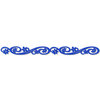 Queen and Company - Self Adhesive Felt Fusion Border - Floral Scroll - Blue