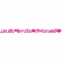 Queen and Company - Self Adhesive Felt Fusion Border - Friends Phrase - Pink