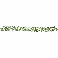 Queen and Company - Self Adhesive Felt Fusion Border - Floral Scroll - Moss