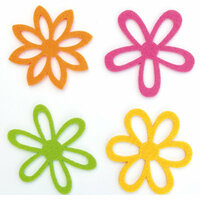 Queen and Company - Flower Frenzy - Large Felt Flowers - Primary