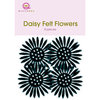 Queen and Company - Felt Flowers - Daisies - Black, CLEARANCE