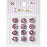 Queen and Company - Bling - Self Adhesive Rhinestones - Glitter Dots - Purple