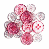 Queen and Company - Candy Shoppe Collection - Gumdrops Buttons - Cotton Candy