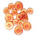 Queen and Company - Candy Shoppe Collection - Gumdrops Buttons - Orange Crush