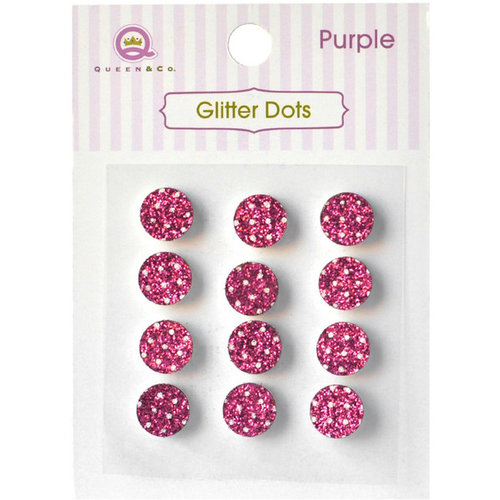 Queen and Company - Bling - Self Adhesive Rhinestones - Glitter Dots - Pink