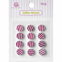 Queen and Company - Bling - Self Adhesive Rhinestones - Glitter Stripes - Pink